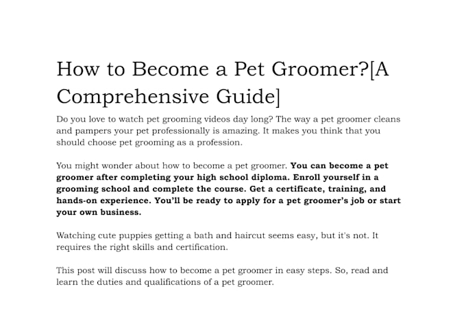 write SEO cat parenting article and pet care blog